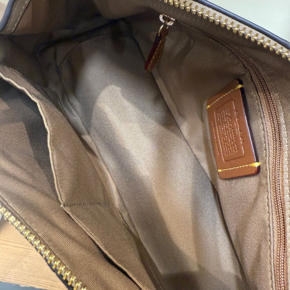 Coach Asher Shoulder Bag With Patchwork-Gold/Mush… - image 4